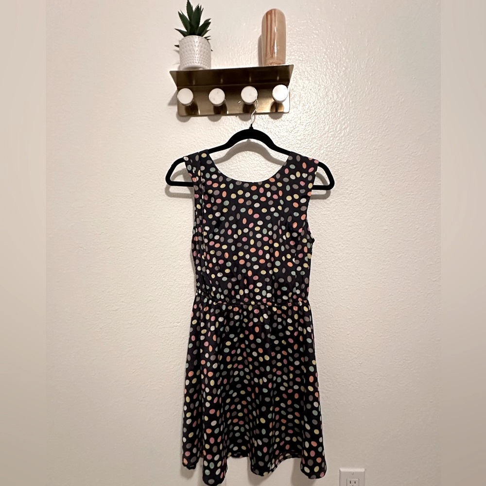 Cute Navy Polka Dot Dress